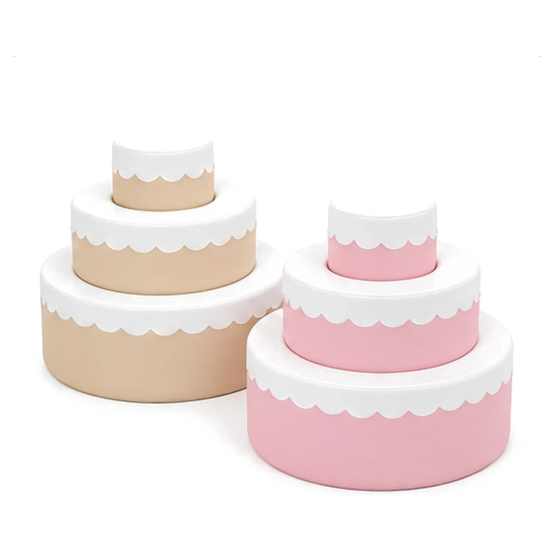 Pink and beige cake soft play seat set