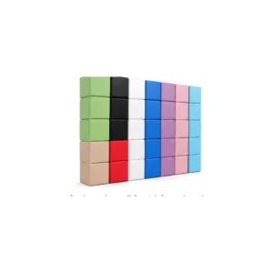 Soft play block wall set in color columns