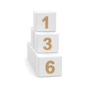 White soft play number block – view 5