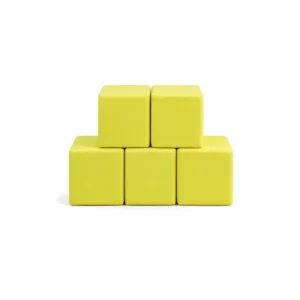 Yellow 30 cm soft play cube – view 3