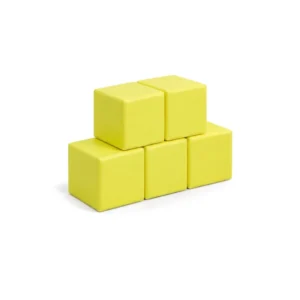 Yellow 30 cm soft play cube
