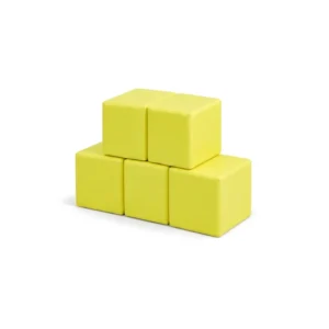 Yellow 30 cm soft play cube – view 2