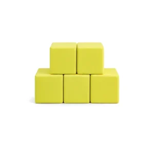 Yellow 30 cm soft play cube – view 4