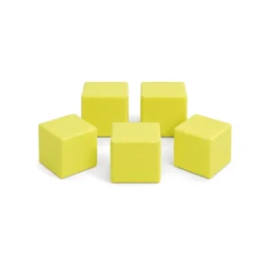 Yellow 30 cm soft play cube – view 5
