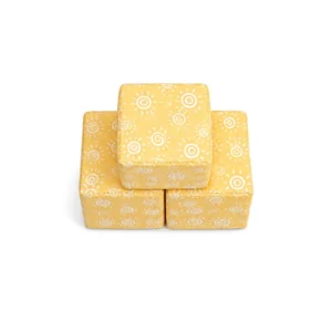 Yellow Swirl 30 cm soft play cube – view 6