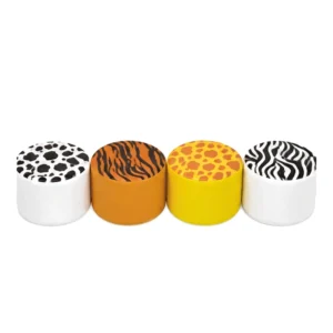 Safari Mix animal Print Soft Play Round Stool