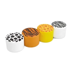 Safari Mix animal Print Soft Play Round Stool – view 2