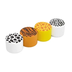 Safari Mix animal Print Soft Play Round Stool – view 3