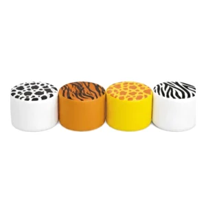 Safari Mix animal Print Soft Play Round Stool – view 4