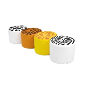Safari Mix animal Print Soft Play Round Stool – view 6