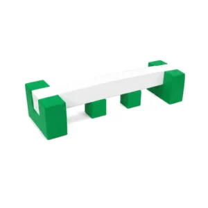 Green & White soft Play Balance Beam with Stepping Blocks – view 5