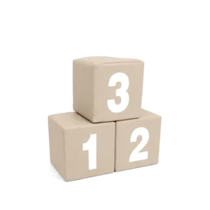 Beige soft Play Number Block