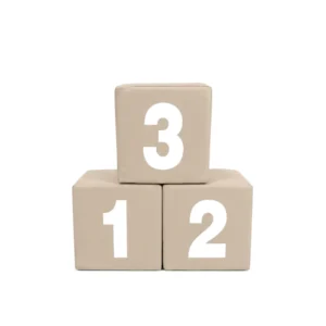 Beige soft Play Number Block – view 2