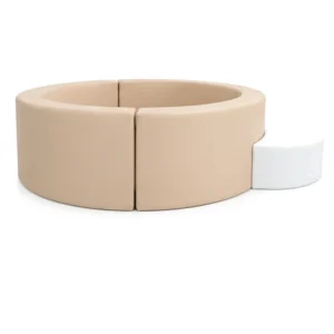 Beige & White round Soft Play Ball Pit with Step – view 6