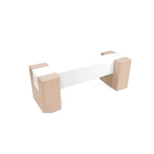 White Beam & Beige Supports soft Play Balance Beam