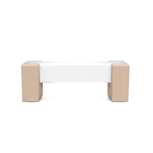 White Beam & Beige Supports soft Play Balance Beam – view 3