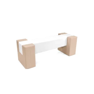 White Beam & Beige Supports soft Play Balance Beam – view 2