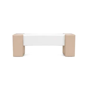 White Beam & Beige Supports soft Play Balance Beam – view 5