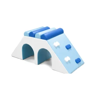 White & Sky Blue double Tunnel Soft Play Climber