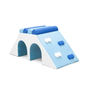 White & Sky Blue double Tunnel Soft Play Climber – view 6