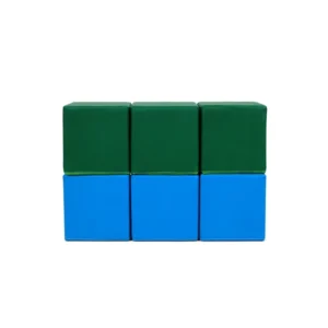 Green & Blue two-Tone Soft Play Cube Set
