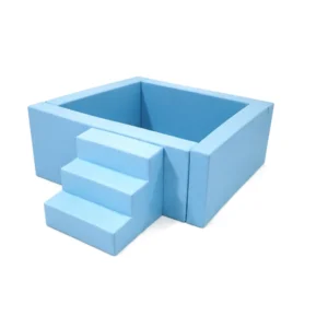 Sky Blue square Soft Play Ball Pit with Steps