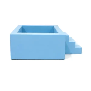 Sky Blue square Soft Play Ball Pit with Steps – view 5