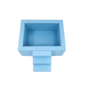 Sky Blue square Soft Play Ball Pit with Steps – view 6