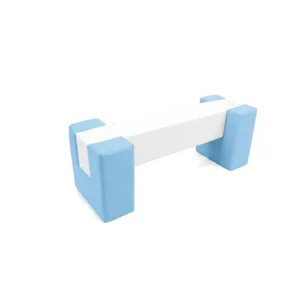 Sky Blue & White soft Play Balance Beam