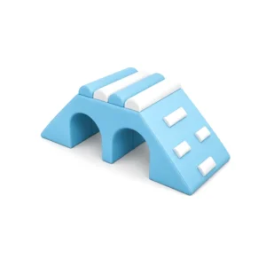Blue & White double Tunnel Soft Play Climber – view 3