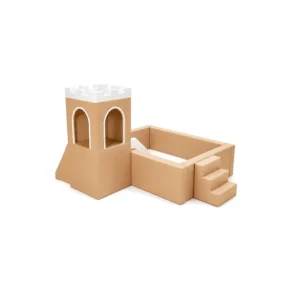 Tan castle Soft Play Ball Pit with Slide – view 5