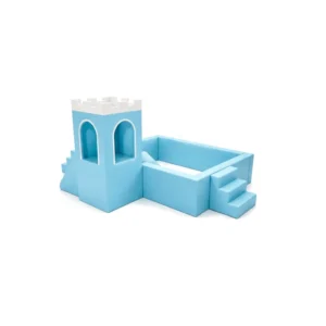 Sky Blue castle Soft Play Ball Pit with Slide – view 5