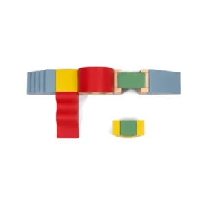 Red & Slate Blue ring Soft Play Climber with Wave Ramp & Rocker – view 5