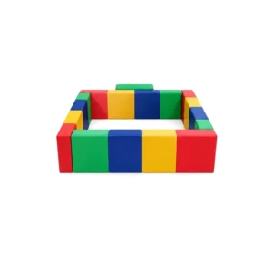 Rainbow square Soft Play Ball Pit with Steps – view 5