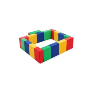Rainbow square Soft Play Ball Pit with Steps – view 4
