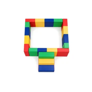 Rainbow square Soft Play Ball Pit with Steps – view 6