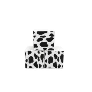 White Cow Print soft Play Cube, 30 cm