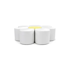 White & Yellow daisy Soft Play Seating – view 4