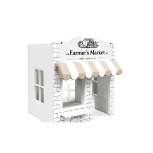 White & Beige farmers Market Role-Play Soft Play Playhouse