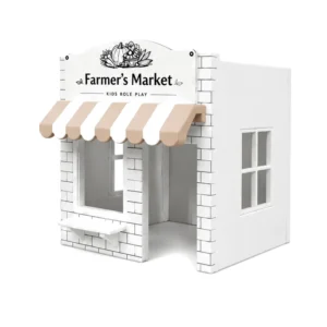 White & Beige farmers Market Role-Play Soft Play Playhouse – view 4