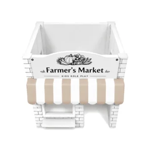 White & Beige farmers Market Role-Play Soft Play Playhouse – view 5