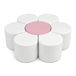 White & Pink flower Soft Play Seating