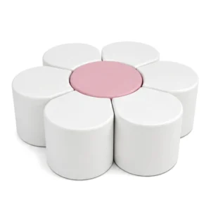 White & Pink flower Soft Play Seating – view 3