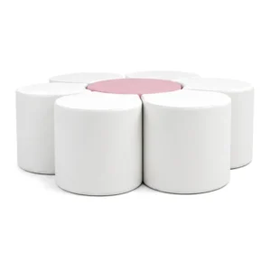 White & Pink flower Soft Play Seating – view 4
