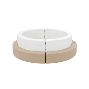 White & Beige tiered Round Soft Play Ball Pit – view 4