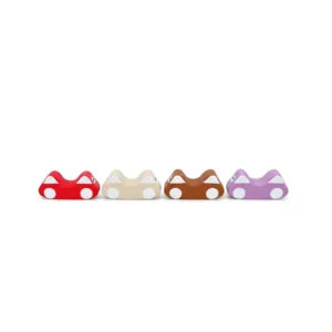 Red, Cream, Brown & Lilac cartoon Car Soft Play Rocker – view 3