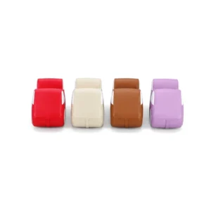 Red, Cream, Brown & Lilac cartoon Car Soft Play Rocker – view 5