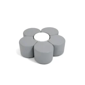 Grey & White five-Petal Flower Soft Play Seating