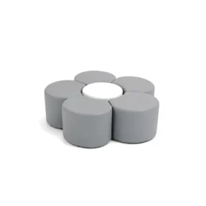 Grey & White five-Petal Flower Soft Play Seating – view 4