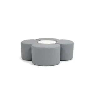 Grey & White five-Petal Flower Soft Play Seating – view 3